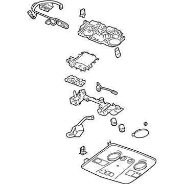 GM 84105387 Console Assembly, Roof *Titatium