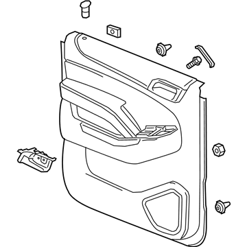 GM 22903223 Trim Assembly, Rear Side Door *Black