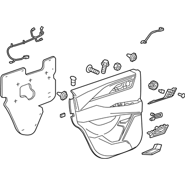 GM 22928448 Trim Assembly, Rear Side Door *Cocoa