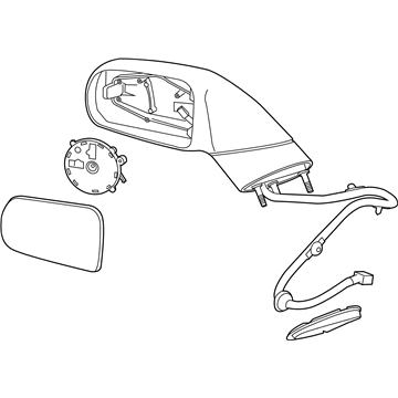 GM 22961817 Mirror Assembly, Outside Rear View *Service Primer