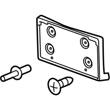 GM 23116118 Bracket, Front License Plate *Service Primer