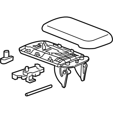 GM 23238934 Armrest Assembly, Front Floor Console *Dark Galvaniz