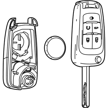 GM 13522777 Key Assembly, Dr Lk & Ign Lk Fldg (W/ R/Con D