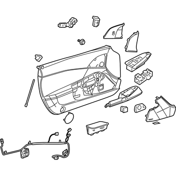 GM 15212267 Trim Assembly, Front Side Door *Red