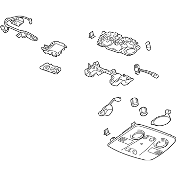 GM 22902547 Console Assembly, Roof *Shale