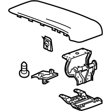 GM 84114376 Armrest Assembly, Front Floor Console *Black