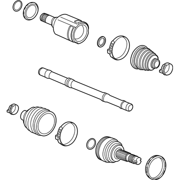 GM 42649034 Front Driver Side Half, Shaft Assembly