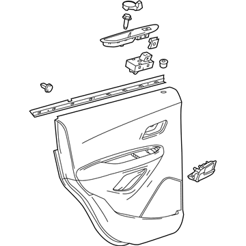 GM 42496682 Trim Assembly, Rear Side Door *Cocoa