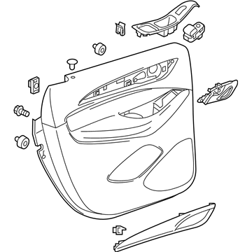 GM 84392256 Trim Assembly, Rear Side Door *Brandy