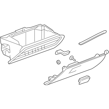 GM 20817345 Door Assembly, Instrument Panel Compartment *Brownstone