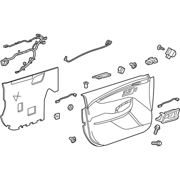 GM 23111609 Trim Assembly, Front Side Door *Black