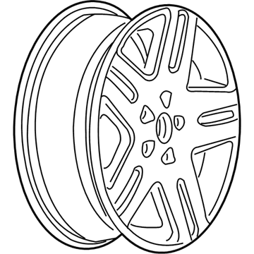 GM 9595378 Wheel Rim, 17X6.5 Aluminum 52Mm Outside 115Mm Bellcrank *Machine Face