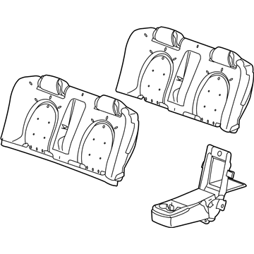 GM 25965875 Cushion Assembly, Rear Seat Back *Shale