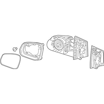 GM 94781623 Mirror Assembly, Outside Rear View W/O Cover