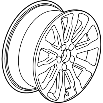 GM 20995605 Wheel Rim, 17X8.5J Aluminum 32Mm 120X5Xm14 Bellcrank *U B Machine