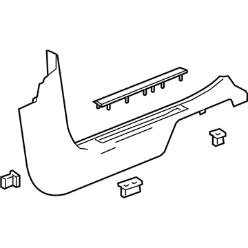 GM 84445007 Molding Assembly, Front S/D Sill Garn *Black