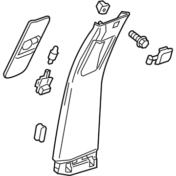 GM 23141405 Panel Assembly, Center Pillar Upper Trim *Black