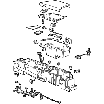 GM 23475053 Console Assembly, Front Floor *Cashmere