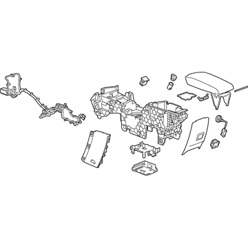 GM 23175723 Console Assembly, Front Floor *Titanium