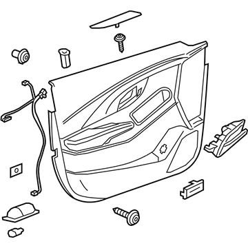 GM 90804792 Trim Assembly, Front Side Door *Black