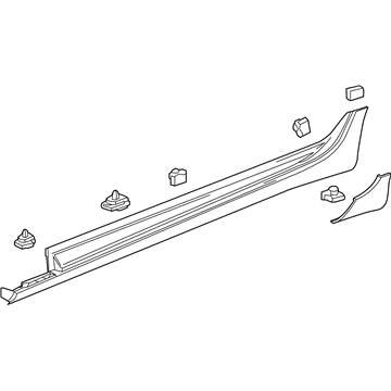 GM 84060231 Molding Assembly, Rkr Pnl *Serv Primer