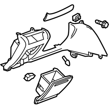 GM 84319539 Bolster Assembly, Instrument Panel Knee *Maple Sugar