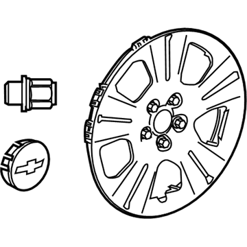 GM 95240286 Wheel Trim Cover Package