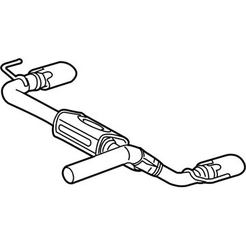 GM 13423332 Exhaust Rear Muffler Rear Pipe