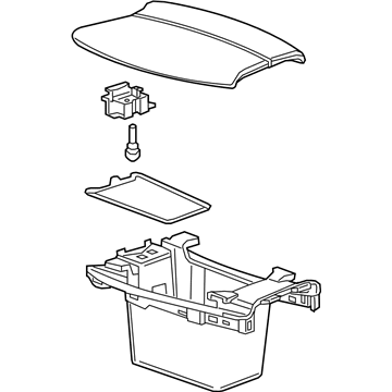 GM 23341013 Armrest Assembly, Front Floor Console *Mink