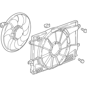 Chevrolet Cruze Radiator fan - 13356651