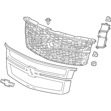 GM 84724081 Grille Assembly, Front Upr *Dark Shadow M