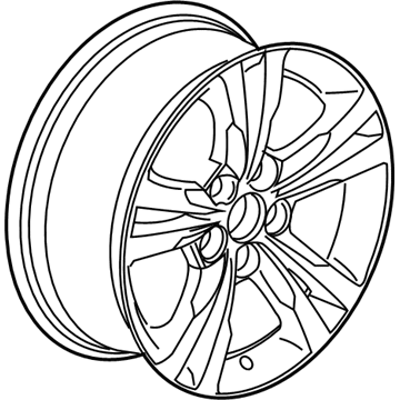 GM 23446989 Wheel Rim, 17X7.0J Aluminum 43Mm Outside 120X5Xm14 Bellcrank