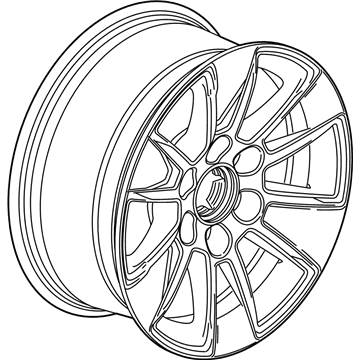 GM 23376216 Wheel Rim, 17X8.0J Aluminum 24Mm O/S 139.7X6Xm14 B