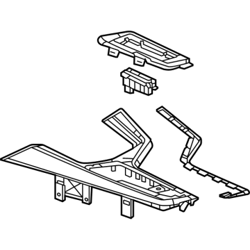 GM 84744348 Plate Assembly, F/Flr Cnsl Tr *Jet Black