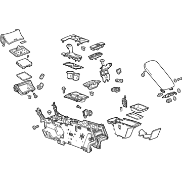 GM 23383807 Console Assembly, Front Floor *Jet Black