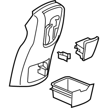 GM 13306504 Panel Assembly, Front Floor Console Rear Trim *Black