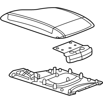 GM 84423761 Armrest Assembly, F/Flr Cnsl *Sky Cool Gra