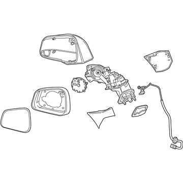 GM 95423284 Mirror Assembly, Outside Rear View *Service Primer