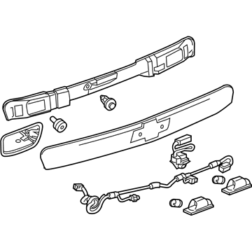 GM 42478211 Applique Assembly, Rear Closure Center W/License Plate Lamp