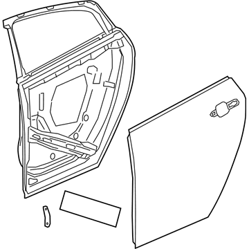 GM 23376621 Door Assembly, Rear Side (Lh)