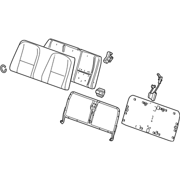 GM 22941960 Cushion Assembly, Rear Seat Back *Black