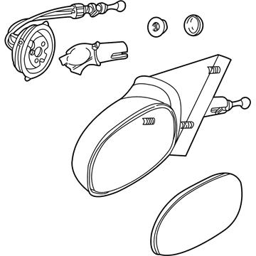 Saturn LS Side View Mirrors - 21019866