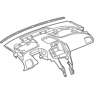 GM 22893801 Retainer Assembly, Instrument Panel Upper Trim Pad<See Guide/Co*Black