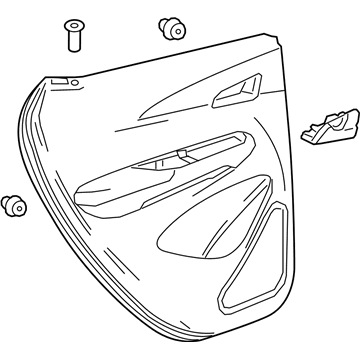 GM 42547861 Trim Assembly, Rear Side Door *Light Ash Grr