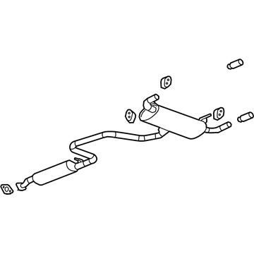 GM 25919667 Exhaust Muffler Assembly (W/ Exhaust & T/Pipe & 3W