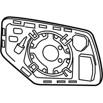 GM 23464431 Mirror Assembly, Outside Rear View W/O Cover