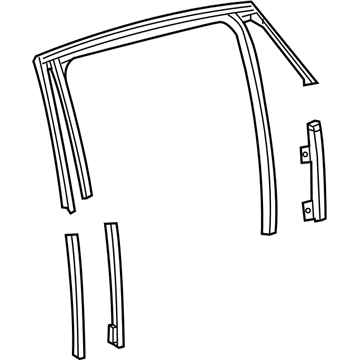 GM 84156084 Weatherstrip Assembly, Rear Side Door Window