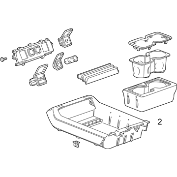 GM 22995087 Plate Assembly, Front Floor Console Trim *Spalted Quill