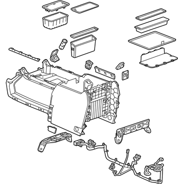 GM 22995082 Console Assembly, Front Floor *Cocoa