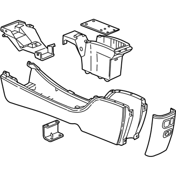 GM 10445057 Console Assembly, Front Floor Lower *Gray Y